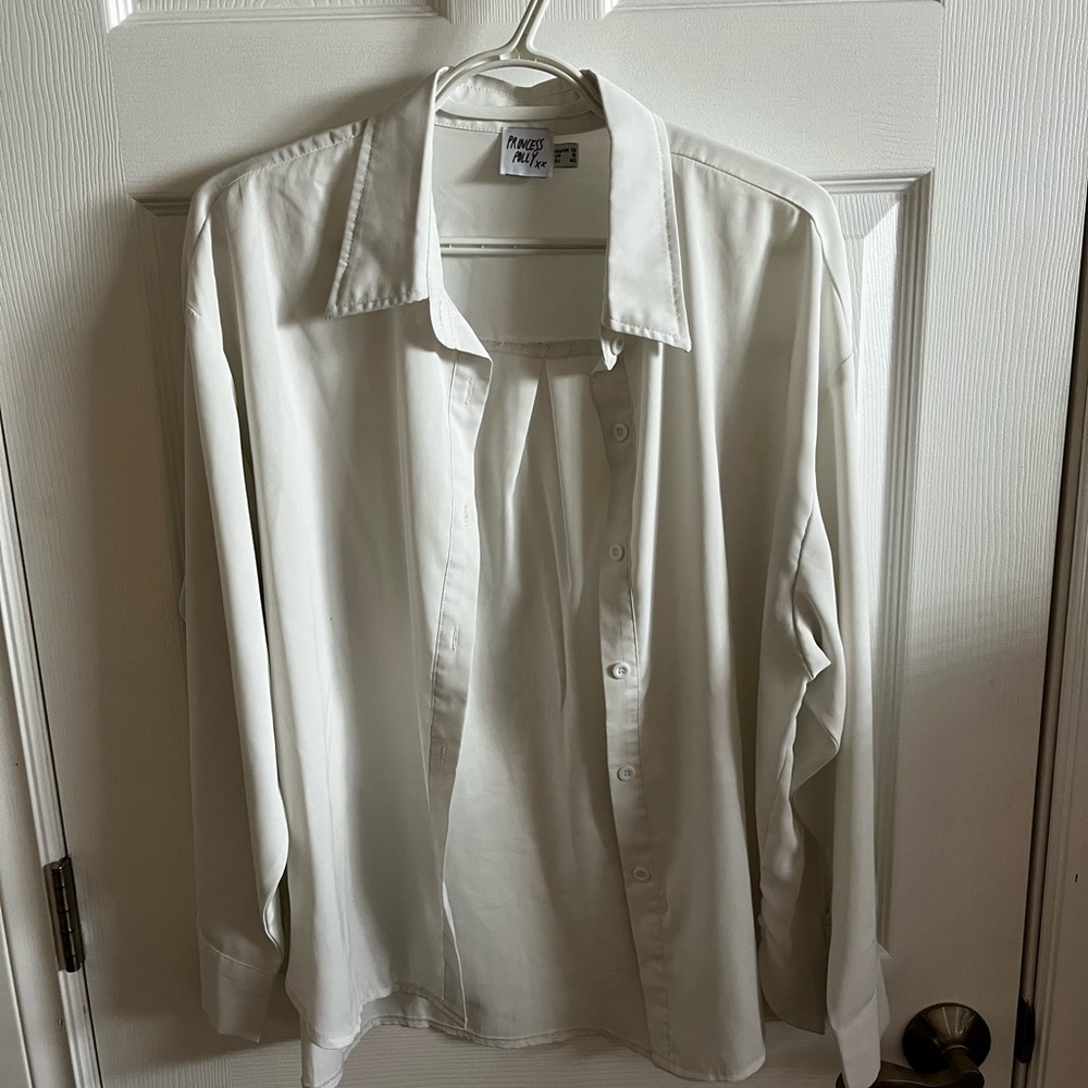 Women’s White Button Down Blouse